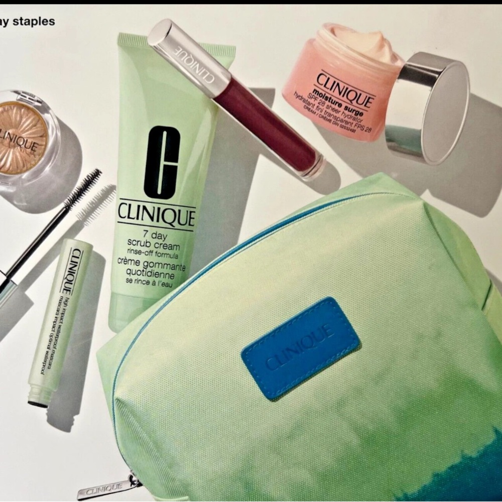Clinique Sunny Day Skincare and Makeup Staples 5 pcs Full Size with Tote Bag. Va - Picture 4 of 9